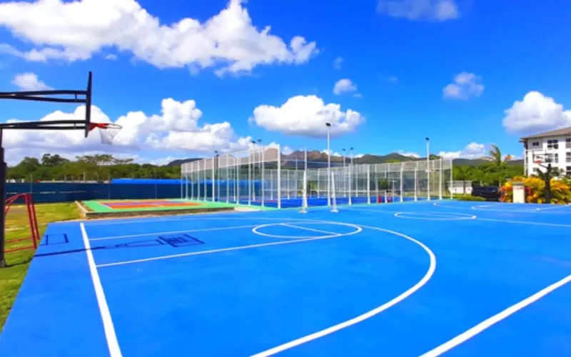 basketball court at playa caracol