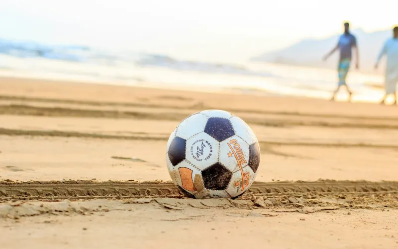 beach soccer at playa caracol