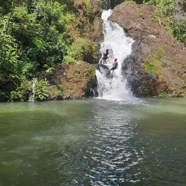 Rappelling at Filipinas Waterfall
