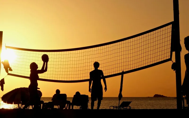 Beach Volleyball court at playa caracol