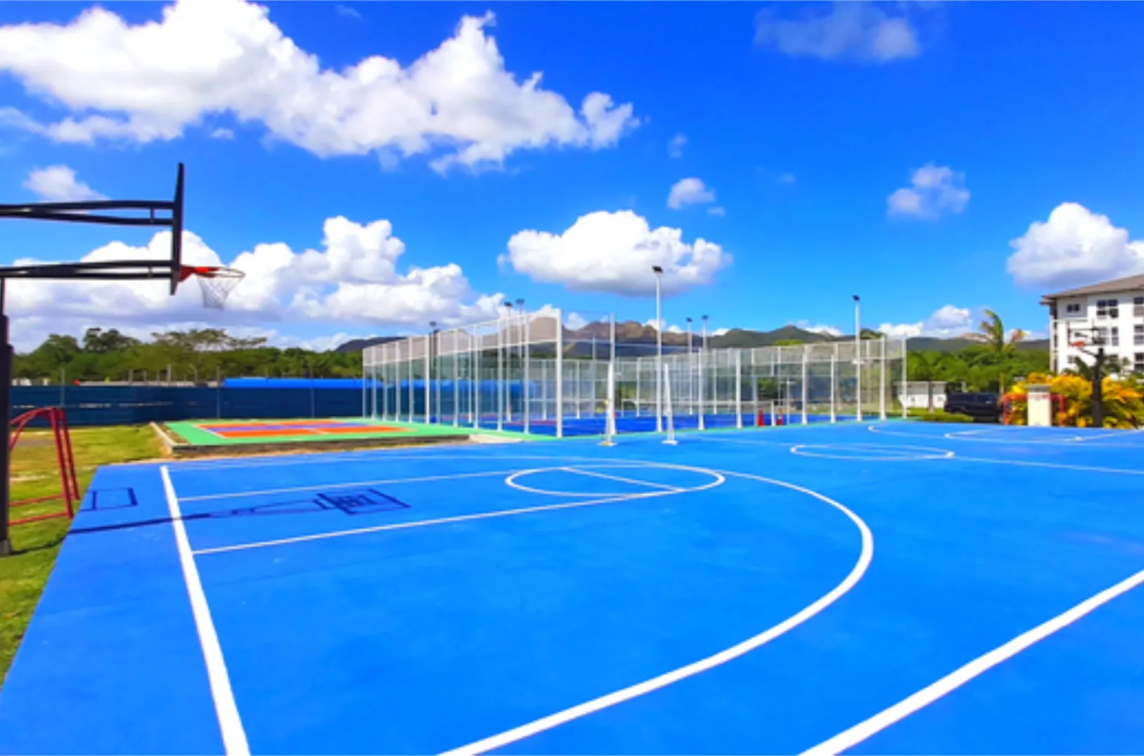 basketball court at playa caracol