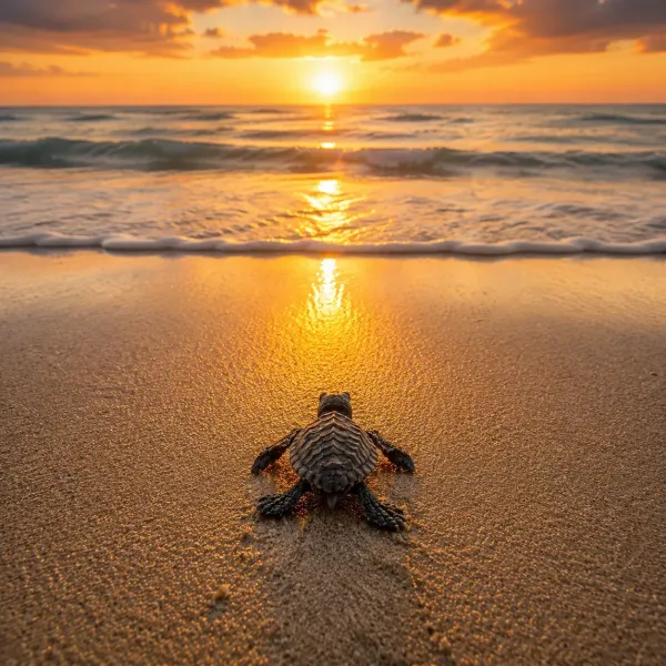 Liberación de tortugas marinas